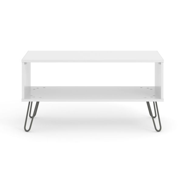 Casa Alden Open Shelf Coffee Table, White