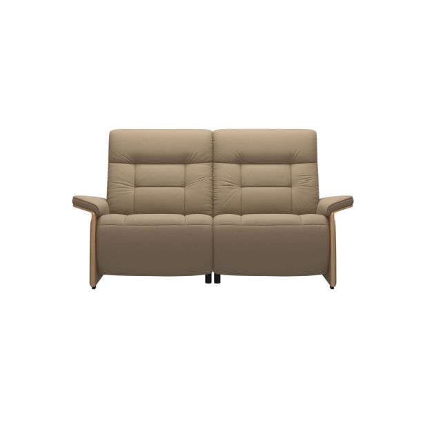 Stressless Mary Wood 2 Seater Leather Power Recliner Sofa