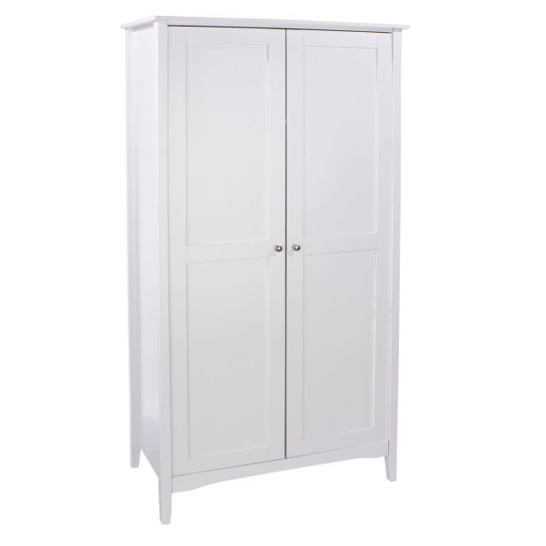 Casa Carla 2 Door Wardrobe, White