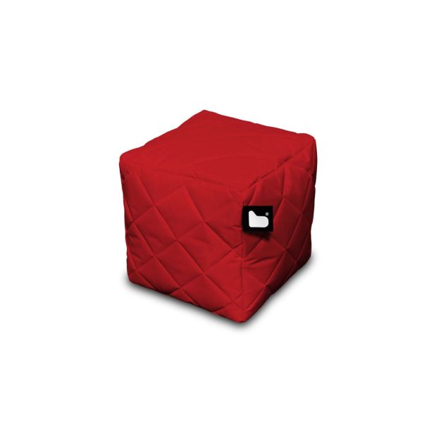 Extreme Lounging B-Box Quilted Footstool, Red