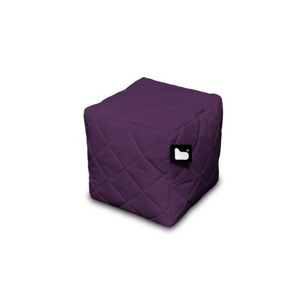 Extreme Lounging B-Box Quilted Footstool, Berry