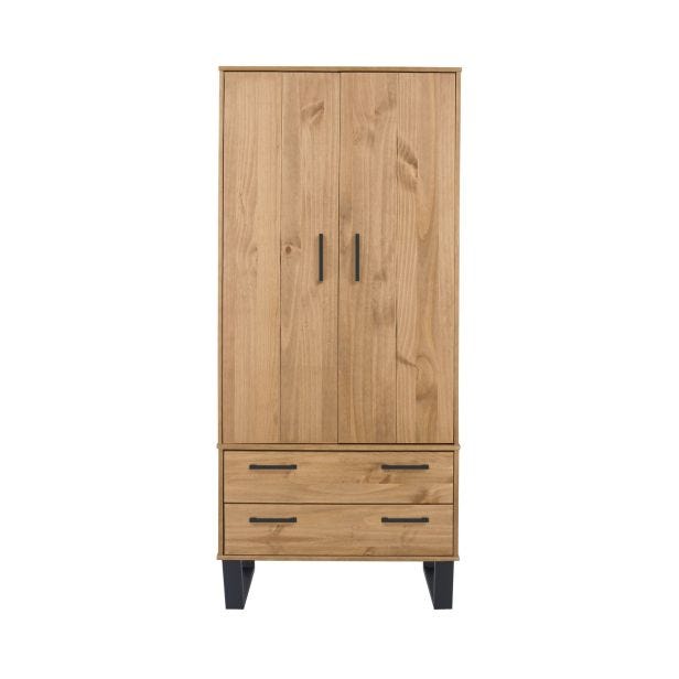 Casa Taylor 2 Door, 2 Drawer Wardrobe, Pine