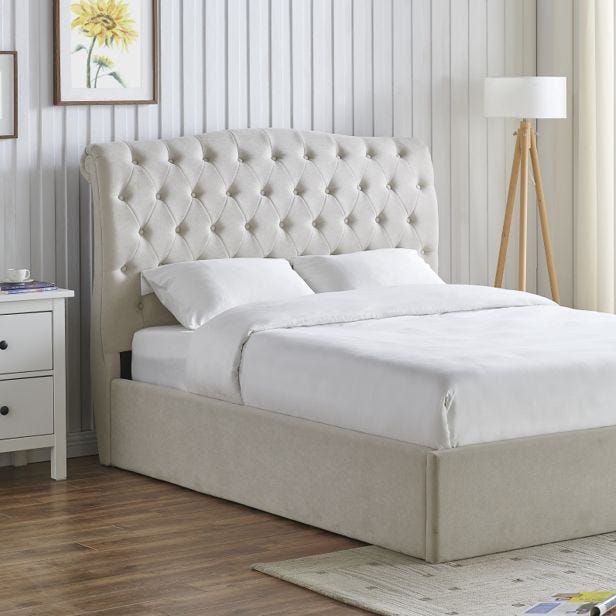 Casa Gerbera Storage Bed Frame, Single, Natural
