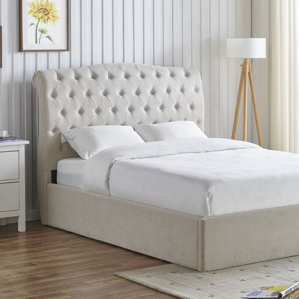 Casa Gerbera Storage Bed Frame, Double, Natural