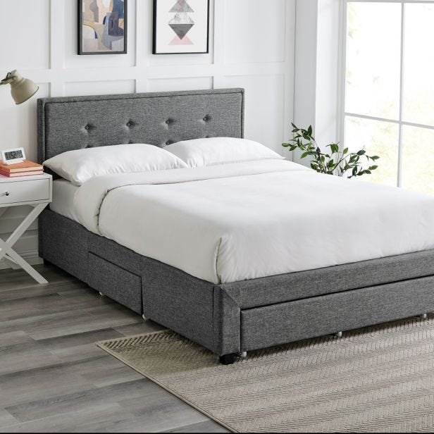 Casa Holly Bed Frame, Double, Grey