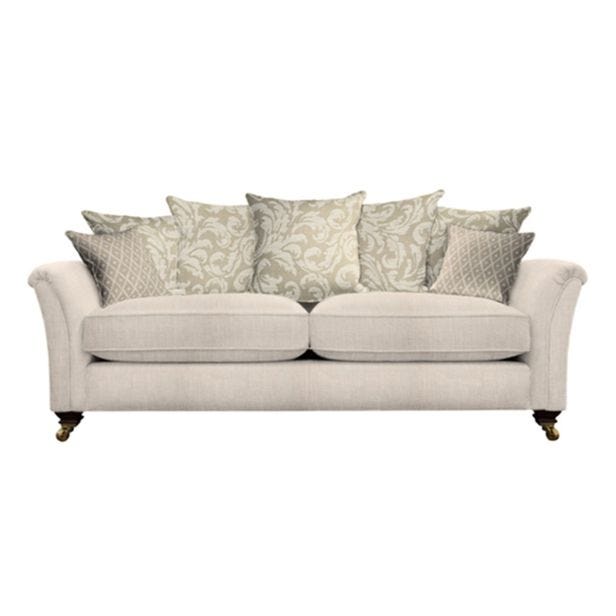 Parker Knoll Devonshire 4 Seater Pillow Back Fabric Sofa