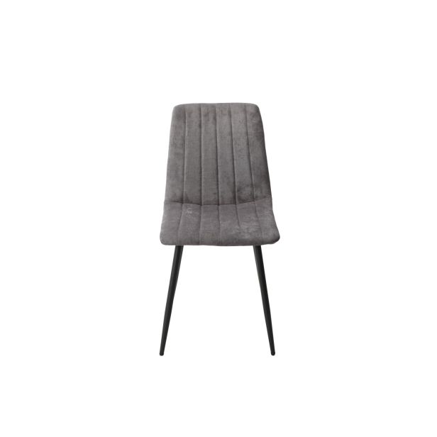 Casa Angelo Panel Fabric Dining Chairs, Set of 2, Grey