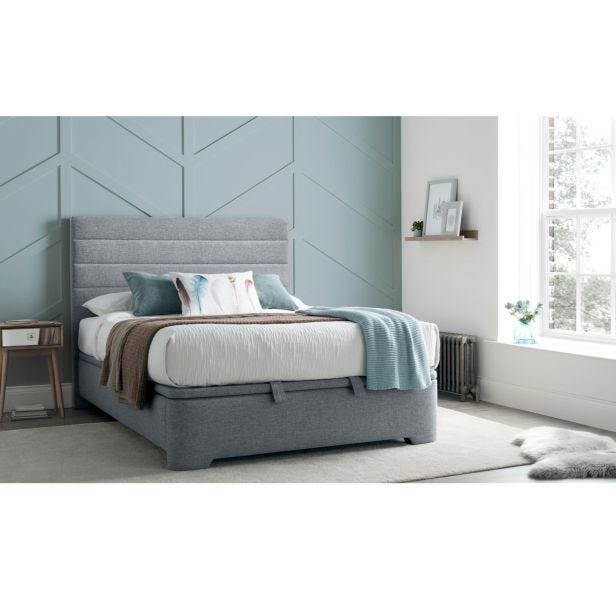 Casa Aster Ottoman Bed Frame, Double, Marbella Grey