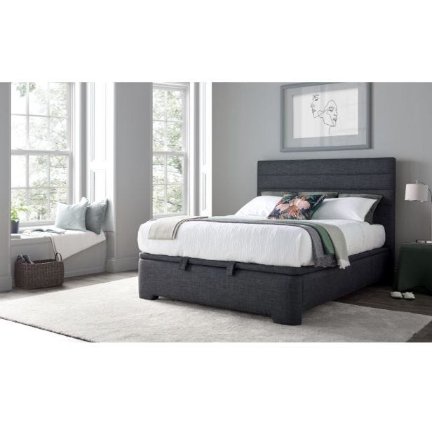 Casa Aster Ottoman Bed Frame, Double, Pendle Slate
