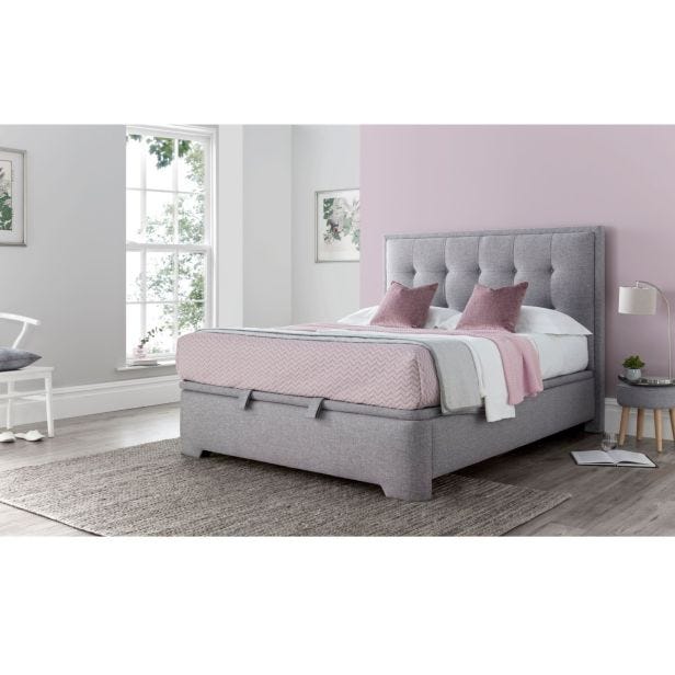 Casa Freddie Ottoman Bed Frame, King, Marbella Grey