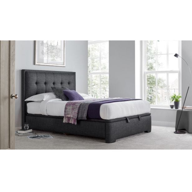 Casa Freddie Ottoman Bed Frame, Super King, Pendle Slate