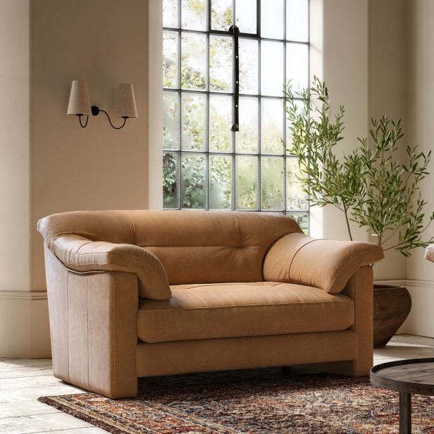Alexander & James Duffy Leather Snuggler Chair
