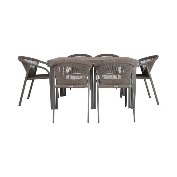 Casa Piazza Garden Extending Dining Set, 6 Seater