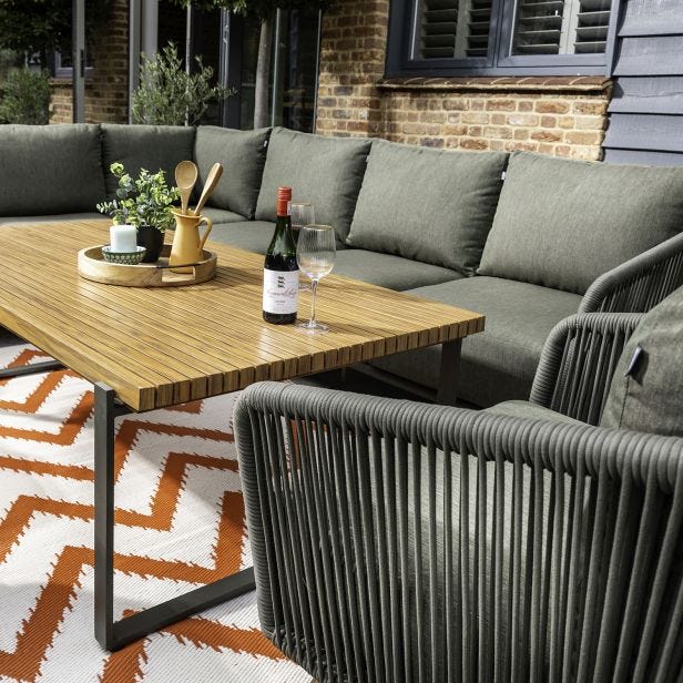 Hartman Eden Garden Rectangular Corner Lounge Set, Juniper Green