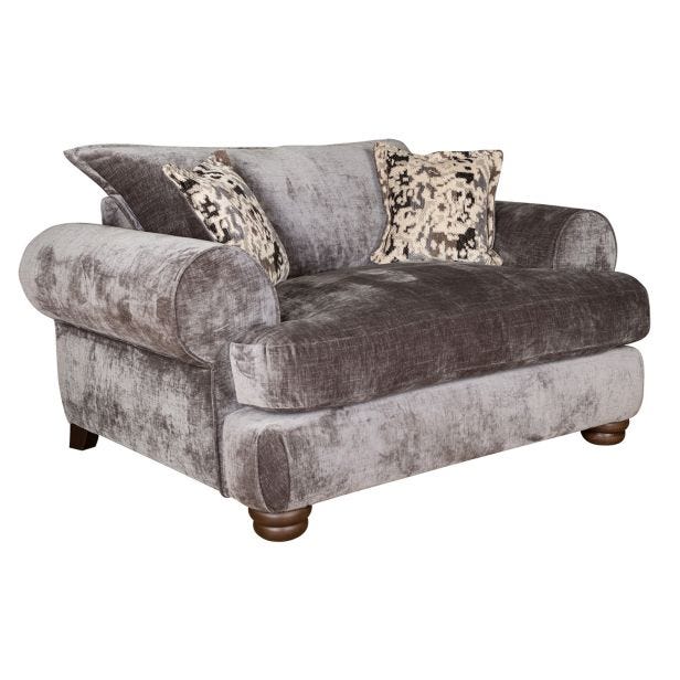 Casa Tetbury Fabric Snuggler Armchair, Grey