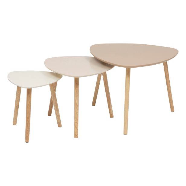 Atmosphera Mileo Coffee Tables, Set of 3, Neutral