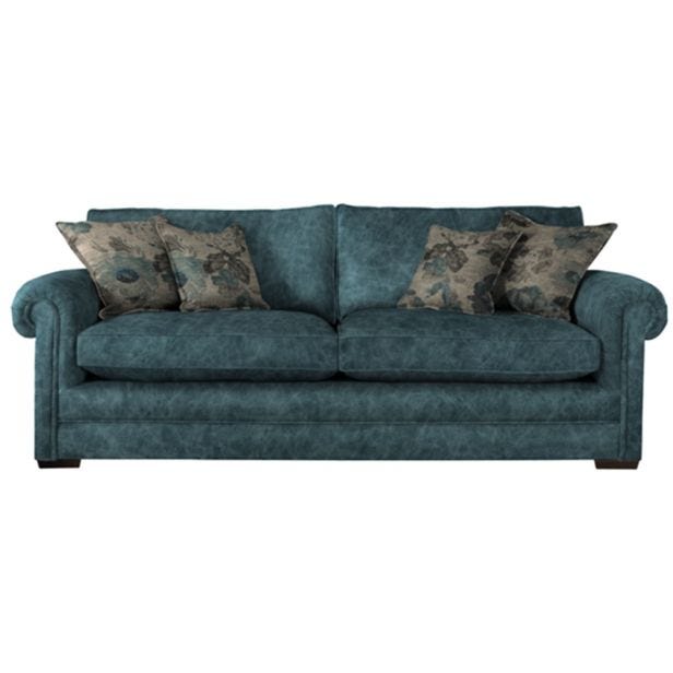 Parker Knoll Canterbury 4 Seater Leather Sofa, Oxford Midnight