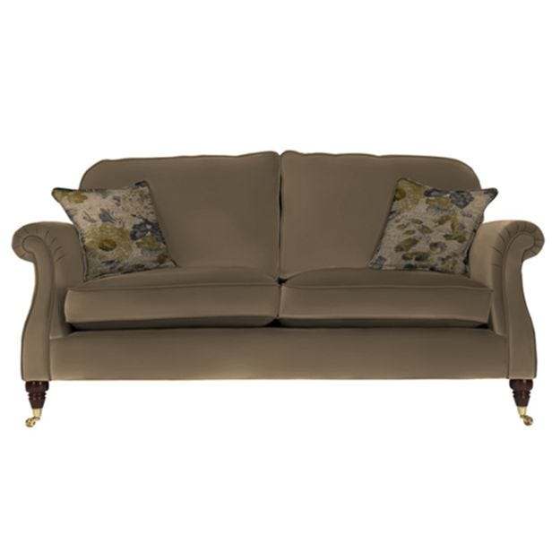 Parker Knoll Westbury Large 2 Seater Leather Sofa, Como Sage
