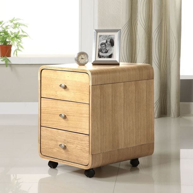 Jual Helsinki 3 Drawer Pedestal Cabinet, Oak