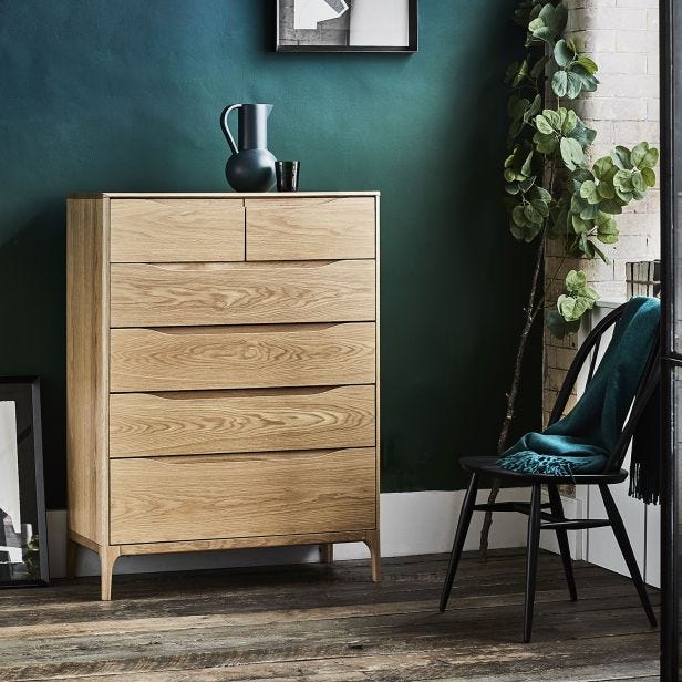 Ercol Rimini 6 Drawer Tall Wide Chest of Drawers