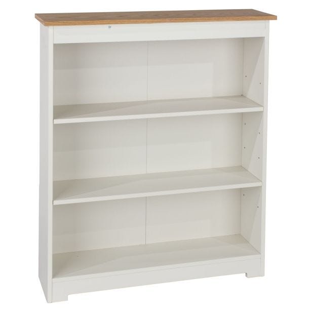 Casa Chandler Low Wide Bookcase, White