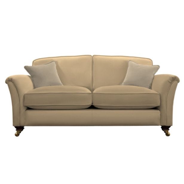 Parker Knoll Devonshire Large 2 Seater Leather Sofa, Como Taupe