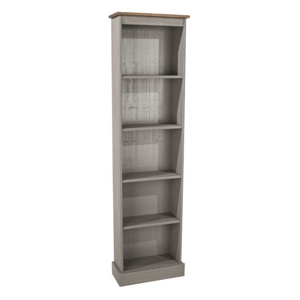 Casa Connor Tall Narrow Bookcase, Grey 