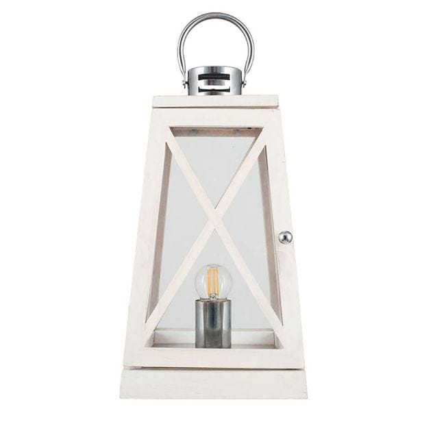 Pacific Lifestyle Devon Lantern Table Lamp, White