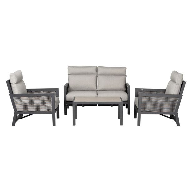 Bramblecrest Portofino Garden Sofa, Chair & Coffee Table Set