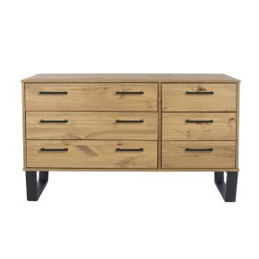 Casa Taylor 3+3 Drawer Wide Chest of Drawers, Pine