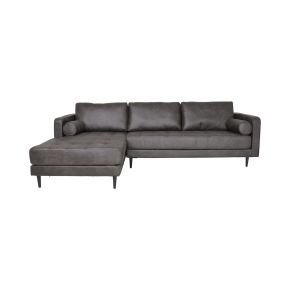 Casa Roma Left Hand Fabric Chaise Sofa, Slate