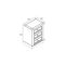 Casa Connor 3 Drawer Bedside Cabinet, Pine