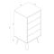Casa Alden 4 Drawer Narrow Chest of Drawers, Driftwood