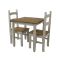 Casa Connor Square Table & 2 Dining Chairs, Grey