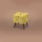 Orla Kiely Daisy Velvet Small Footstool