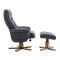 Casa Trento Swivel Recliner Chair & Footstool, Lisbon Grey Fabric 