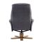 Casa Trento Swivel Recliner Chair & Footstool, Lisbon Grey Fabric 