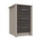 Casa Lyon 3 Drawer Bedside Cabinet, Anthracite