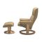 Stressless Mayfair Medium Leather Recliner Chair & Footstool, Paloma Sand