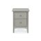 Casa Carla 2 Drawer Bedside Cabinet, Light Grey