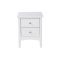 Casa Carla Petite 2 Drawer Bedside Cabinet, White