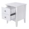 Casa Carla Petite 2 Drawer Bedside Cabinet, White