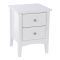 Casa Carla Petite 2 Drawer Bedside Cabinet, White