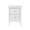 Casa Carla 2 Drawer Bedside Cabinet, White