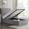 Casa Gerbera Storage Bed Frame, King, Light Grey