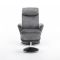 Casa Peru Swivel Manual Recliner Fabric Chair & Footstool, Graphite