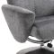 Casa Peru Swivel Manual Recliner Fabric Chair & Footstool, Graphite