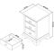 Casa Bampton 3 Drawer Bedside Cabinet, Soft Grey