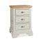 Casa Bampton 3 Drawer Bedside Cabinet, Soft Grey