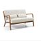 Casa Danna Fabric 2 Seater Sofa, Leto Natural